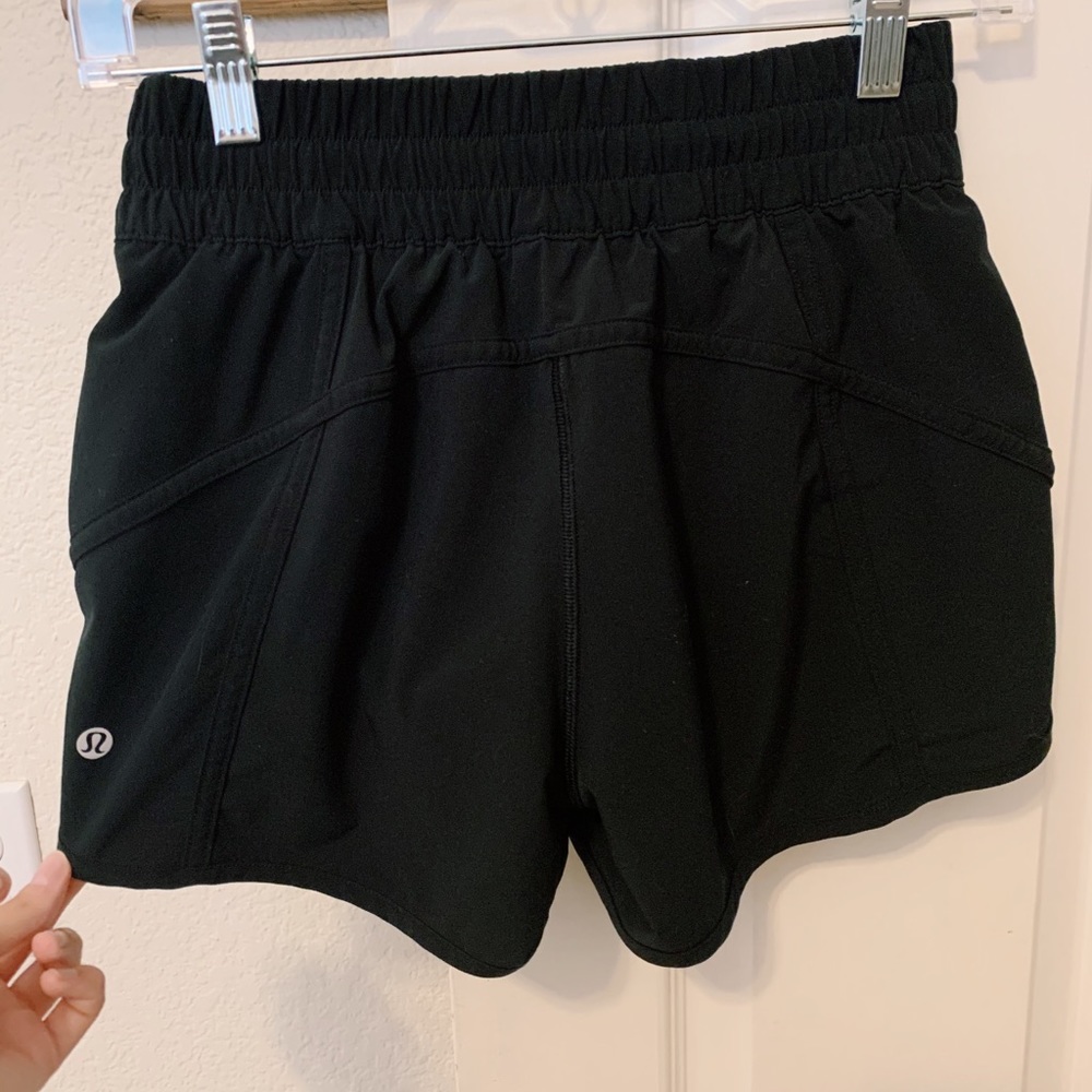 Black Lululemon Tracker 4” Shorts